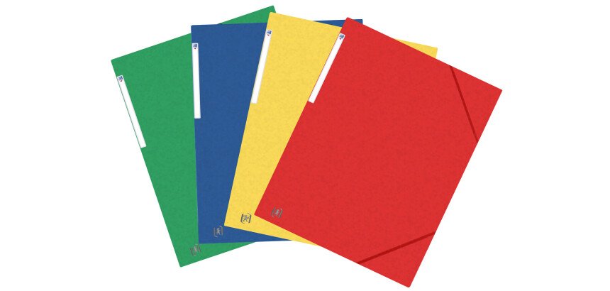 Chemise 3 rabats Oxford top file + a3 avec élastique couverture carte coloris assortis