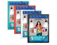 Elastiekmap 3 flappen polypropyleen personaliseerbaar Oxford Polyvision 24 x 32 cm assortiment