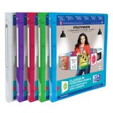 Classeur Oxford polyvision a4 dos 20mm 4 anneaux ronds couverture polypro translucide coloris assortis