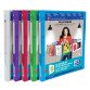 Classeur Oxford polyvision personnalisable  a4 dos 20mm 4 anneaux ronds couverture polypro translucide coloris assortis
