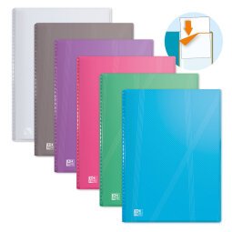 Protège-documents Oxford hawaï a4 40 vues / 20 pochettes couverture polypro coloris assortis