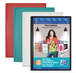 Protège-documents Oxford polyvision a4 40 vues / 20 pochettes couverture polypro  opaque assorti
