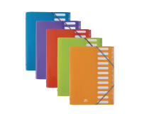 Trieur Oxford school life a4 12positions polypro translucide assorti