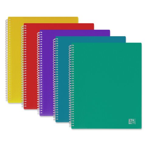 Protège-documents à spirale Oxford school life a4 120 vues / 60 pochettes couverture polypro coloris toniques