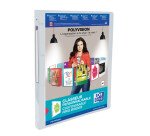 Classeur Oxford polyvision a4 dos 20mm 4 anneaux ronds couverture polypro incolore