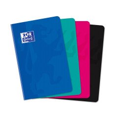 Carnet Oxford Color Life 11x17cm petits carreaux 5mm 192 pages brochées couverture carte coloris assortis