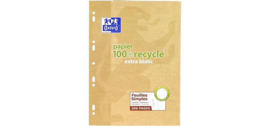 Feuillets mobiles 200 pages séyès format A4 21 x 29,7 cm Oxford - perforés