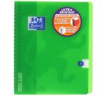 Cahier Oxford openflex 17x22cm grands carreaux seyès 180 pages reliure spirale couverture polypro coloris assortis