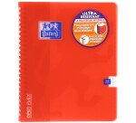 Cahier Oxford openflex 17x22cm grands carreaux seyès 180 pages reliure spirale couverture polypro coloris assortis