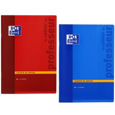 Cahier de notes Oxford enseignants a4 réglure spécifique 44 pages agrafées coloris assortis