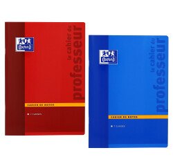 Cahier de notes Oxford enseignants A4 réglure spécifique 44 pages agrafées coloris assortis
