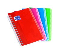 Répertoire Oxford color life 9x14cm petits carreaux 5mm 100 pages reliure spirale couverture carte coloris assortis
