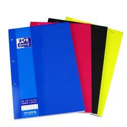 Notitieblokje Oxford Color Life A4+ grote ruiten séyès 160 pagina's geniete bovenaan kartonnen omslag assortiment