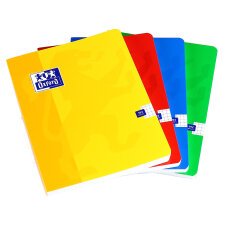 Carnet Oxford color life 17x22cm petits carreaux 5mm 192 pages brochées couverture carte coloris assortis