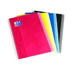 Répertoire Oxford Color Life A4 petits carreaux 5mm 180 pages reliure spirale couverture carte coloris assortis