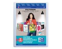 Protège-documents Oxford polyvision a4 80 vues / 40 pochettes couverture polypro translucide incolore