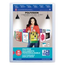 Protège-documents Oxford polyvision a4 80 vues / 40 pochettes couverture polypro incolore