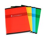 Schrift Conquérant 24 x 32 cm grote ruiten séyès 192 genaaide pagina's omslag in karton assortiment