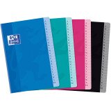 Répertoire Oxford color life a5 petits carreaux 5mm 192 pages brochées couverture carte coloris assortis