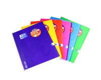 Cahier Oxford openflex 24x32cm grands carreaux seyès 100 pages reliure spirale couverture polypro coloris assortis