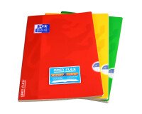 Cahier Oxford openflex a4 grands carreaux seyès 140 pages agrafées couverture polypro coloris assortis