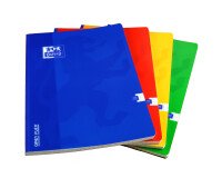 Cahier Oxford openflex 24x32cm grands carreaux seyès 192 pages brochées couverture polypro coloris assortis