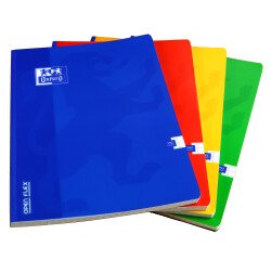 Cahier Oxford OpenFlex 24x32cm grands carreaux Seyès 192 pages brochées couverture polypro coloris assortis
