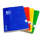 Cahier Oxford OpenFlex 17x22cm grands carreaux Seyès 192 pages brochées couverture polypro coloris assortis