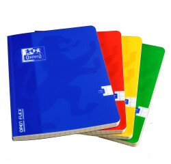 Cahier Oxford OpenFlex 17x22cm grands carreaux Seyès 192 pages brochées couverture polypro coloris assortis