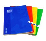 Cahier Oxford OpenFlex A4 grands carreaux Seyès 192 pages brochées couverture polypro coloris assortis