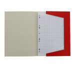 Feuilles simples Oxford a4 grands carreaux seyès 200 pages étui carte rouge