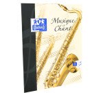 Cahier Oxford musique 17x22cm réglure grands carreaux & réglure musique 48 pages agrafées couverture carte colorée