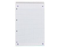 Bloc de bureau Oxford Lagoon 21 x 31,5 spirale grands carreaux - 80 feuilles