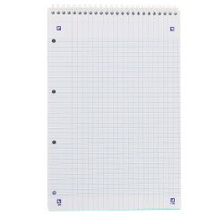 Bloc de bureau Oxford Lagoon 21 x 31,5 spirale grands carreaux - 80 feuilles