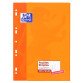 Feuilles simples Oxford a4 petits carreaux 5mm margés 200 pages étui carte orange