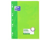 Copies doubles Oxford a4 grands carreaux seyès 200 pages étui carte vert