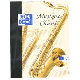Cahier Oxford musique 17x22cm réglure grands carreaux & réglure musique 48 pages agrafées couverture carte colorée