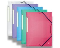 Chemise 3 rabats Oxford 2nd life a4 avec élastique couverture polypro coloris assortis