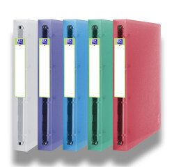 Classeur Oxford 2nd life a4xl dos 40mm 4 anneaux ronds couverture polypro coloris assortis