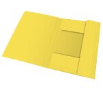 Chemise 3 rabats Oxford eurofolio+ prestige a4 avec élastique couverture carte jaune