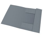 Chemise 3 rabats Oxford eurofolio+ prestige a4 avec élastique couverture carte gris