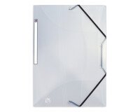 Chemise 3 rabats Oxford hawaï a4 avec élastique couverture polypro incolore