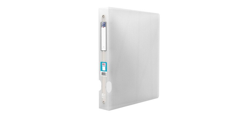 Classeur Oxford Hawaï A4xl dos 40mm 4 anneaux ronds couverture polypro incolore