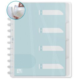 Protège-documents Oxford variozip hawaï a4 60 vues / 30 pochettes amovibles couverture polypro incolore