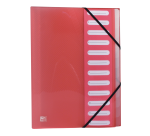 Trieur extensible Oxford hawaï a4 12 positions couverture polypro coloris assortis