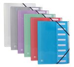 Trieur extensible Oxford hawaï a4 8 positions couverture polypro translucide coloris assortis