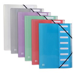 Trieur extensible Oxford hawaï a4 8 positions couverture polypro translucide coloris assortis