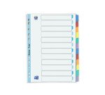 Intercalaires neutres A4 12 positions mylar colore 225g assorti