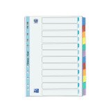 Intercalaires neutres a4 12 positions mylar colore 225g assorti