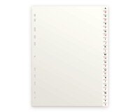 Intercalaires alphabetiques a4 26 positions carte 160g blanc